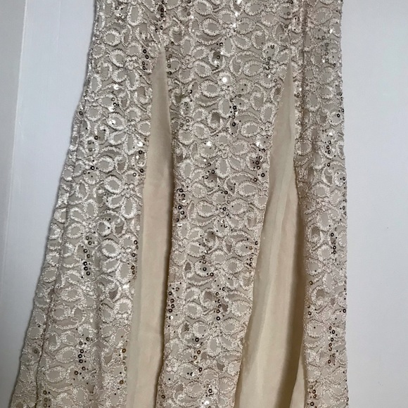 🔥 Beverly Hills Evening Formal Lace Gown  : Embellished Sequin Lace Gown - Picture 5 of 12